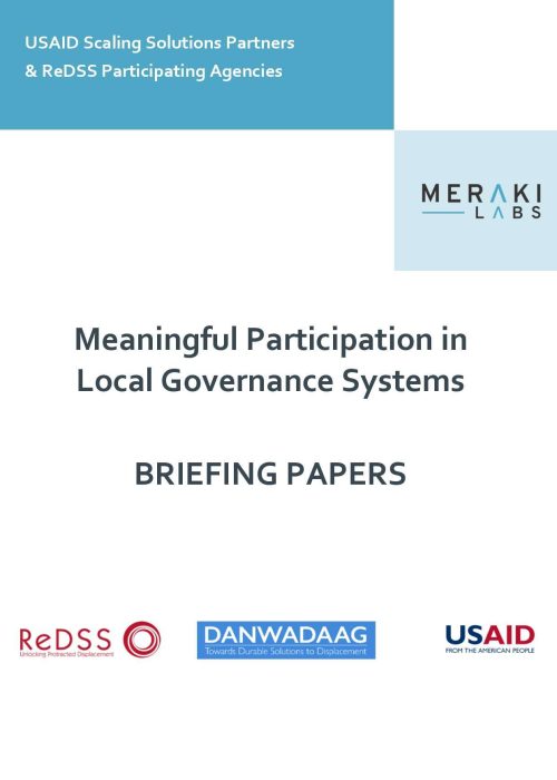 Meaningful Participation in Local Governance Systems_Implementing Partners Brief_2024 Cover_page-0001